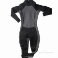 Neoprene Men's Long-sleeves Surfing Suit, Back Zip with Nylon Webbing for Easy Zipping